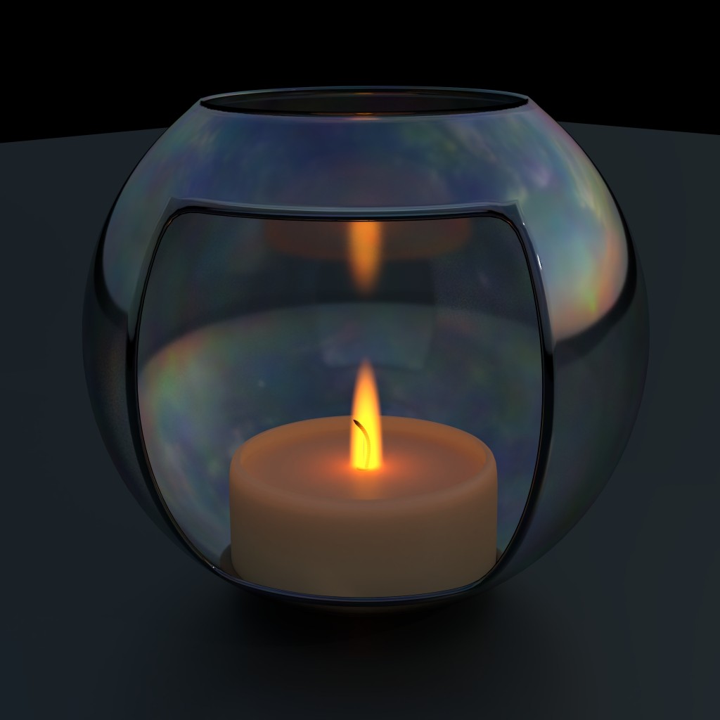 Lit Tealight candle preview image 1